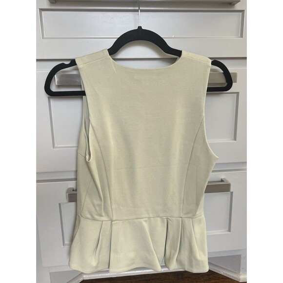Express Women’s Peplum Sleeveless Shirt Light Sage Green Size Small New With Tag - Picture 2 of 4